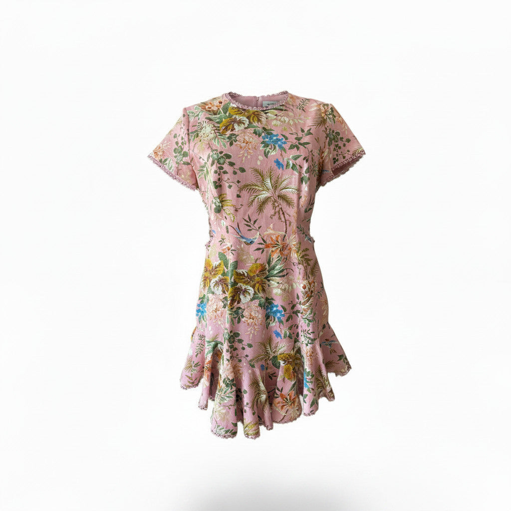 Zimmermann Tropicale Lattice Mini Dress – Size 3