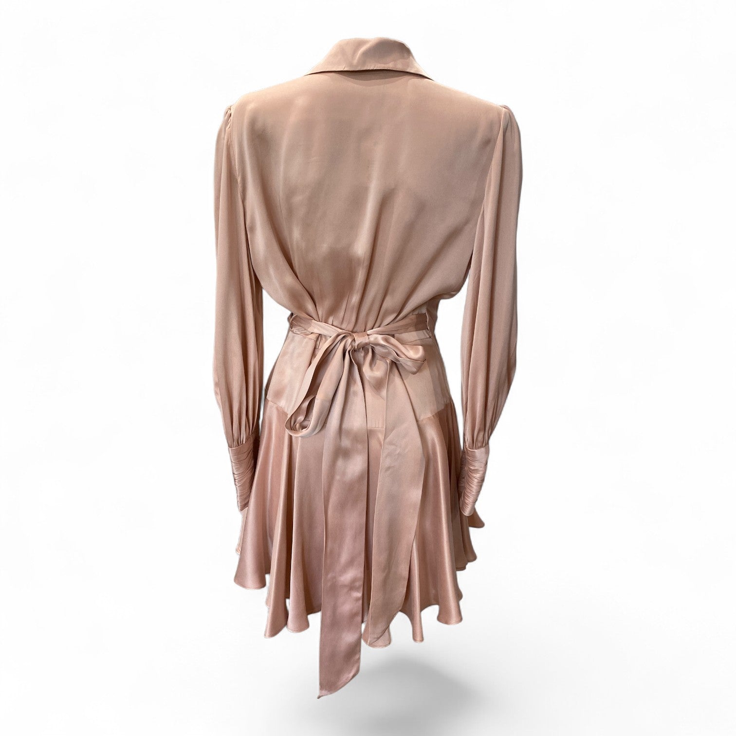 Zimmermann Silk Wrap Mini Dress – Dusty Pink – Size 1
