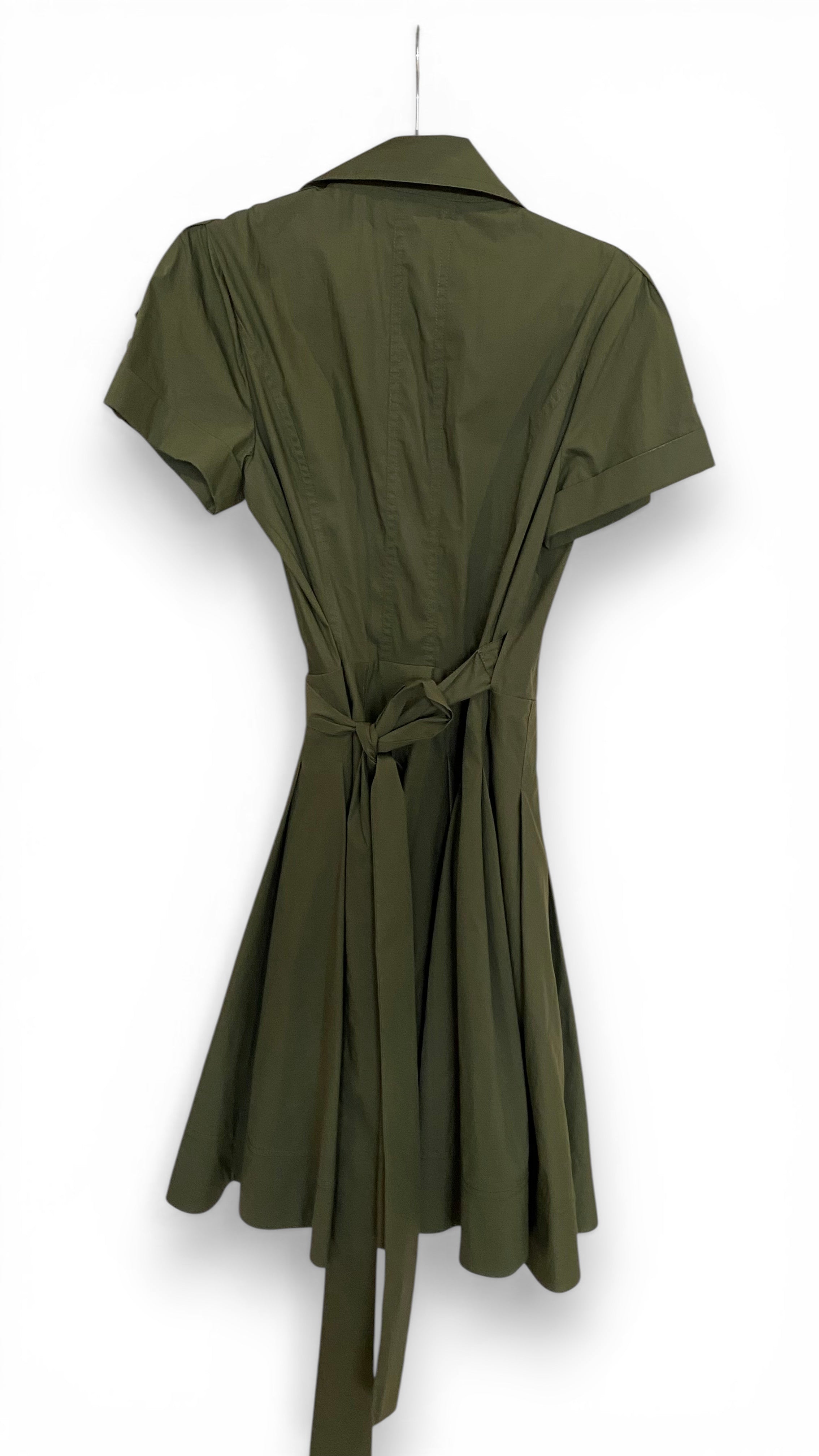 Diane von Furstenberg Military Green Wrap Around Dress