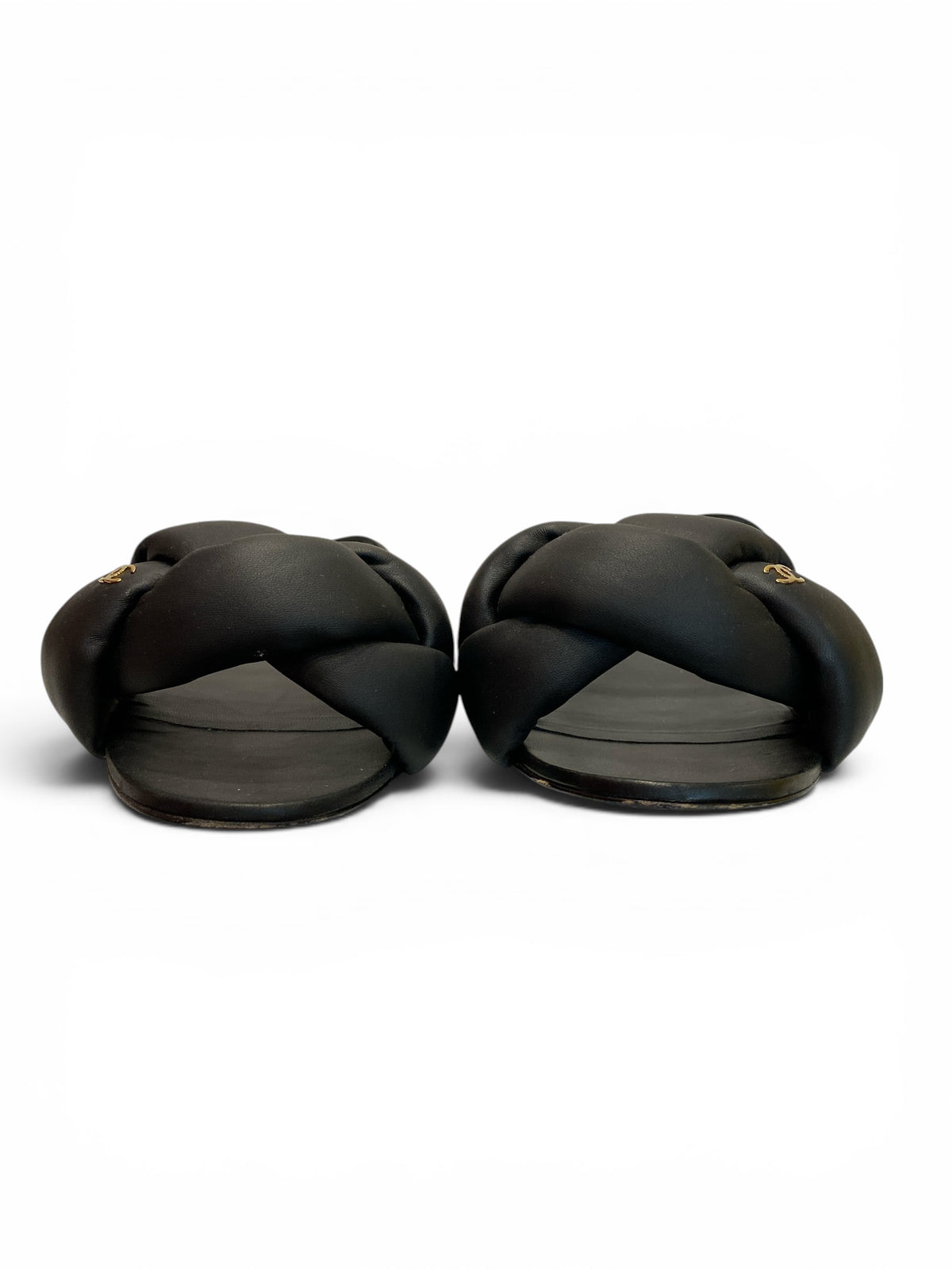 Chanel Padded Lambskin Braided Sandals | Modern Luxury Comfort – Size 40.5