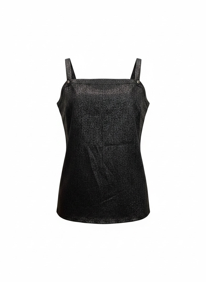 Chanel Black Sparkly Sheer Top – Size 44 | Timeless Evening Essential
