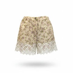 Christian Dior Floral Lace Trim Shorts – Size IT 40 | Romantic Luxury Loungewear