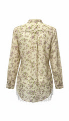 Christian Dior Floral Silk Shirt Violet Print – Size IT 40 | Effortless Parisian Chic