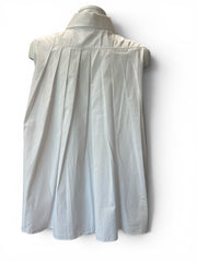 Christian Dior Sleeveless Cotton Blouse White with Signature Bee Embroidery – Size IT40