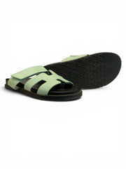 Hermès Chypre Sandals Vert Jade Epsom | Ultimate Luxury Comfort – Size 40.5