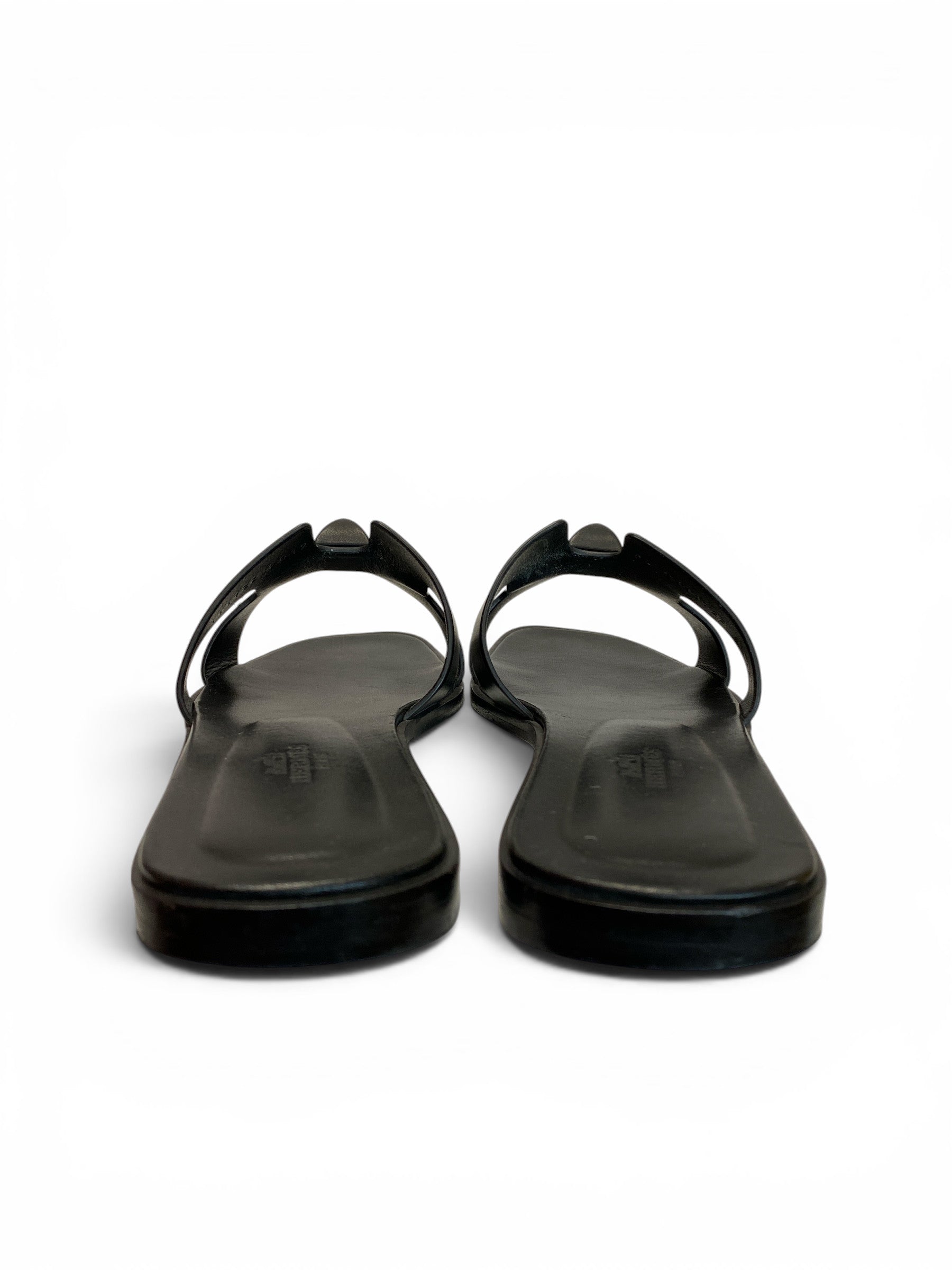 Hermès Oran Sandals Black Medor Stud | Icon with Edge – Size 40