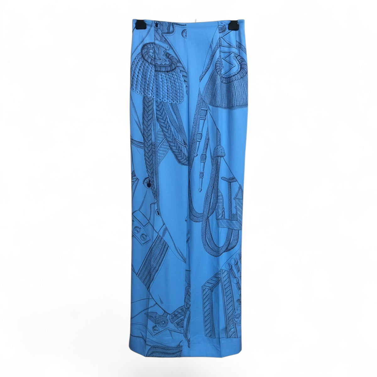 Hermès "Zouaves et Dragons Finesse" Silk Pants – Blue Print