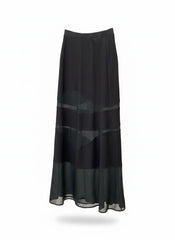 Ioanna Kourbela Black Sheer Panel Maxi Skirt - Size Small