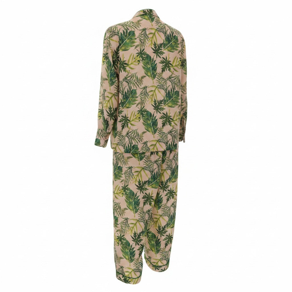 Jessica K Tropical Leaf Print Co-Ord Set Blazer and Trousers - Size 40