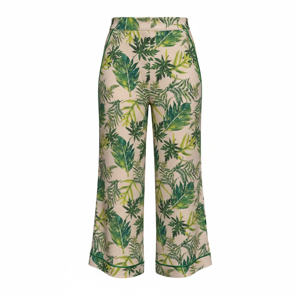 Jessica K Tropical Leaf Print Co-Ord Set Blazer and Trousers - Size 40