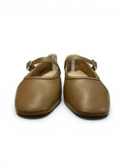 Le Monde Béryl Beige Leather Mary Jane Ballerina Flats - Size 41 - Brand New