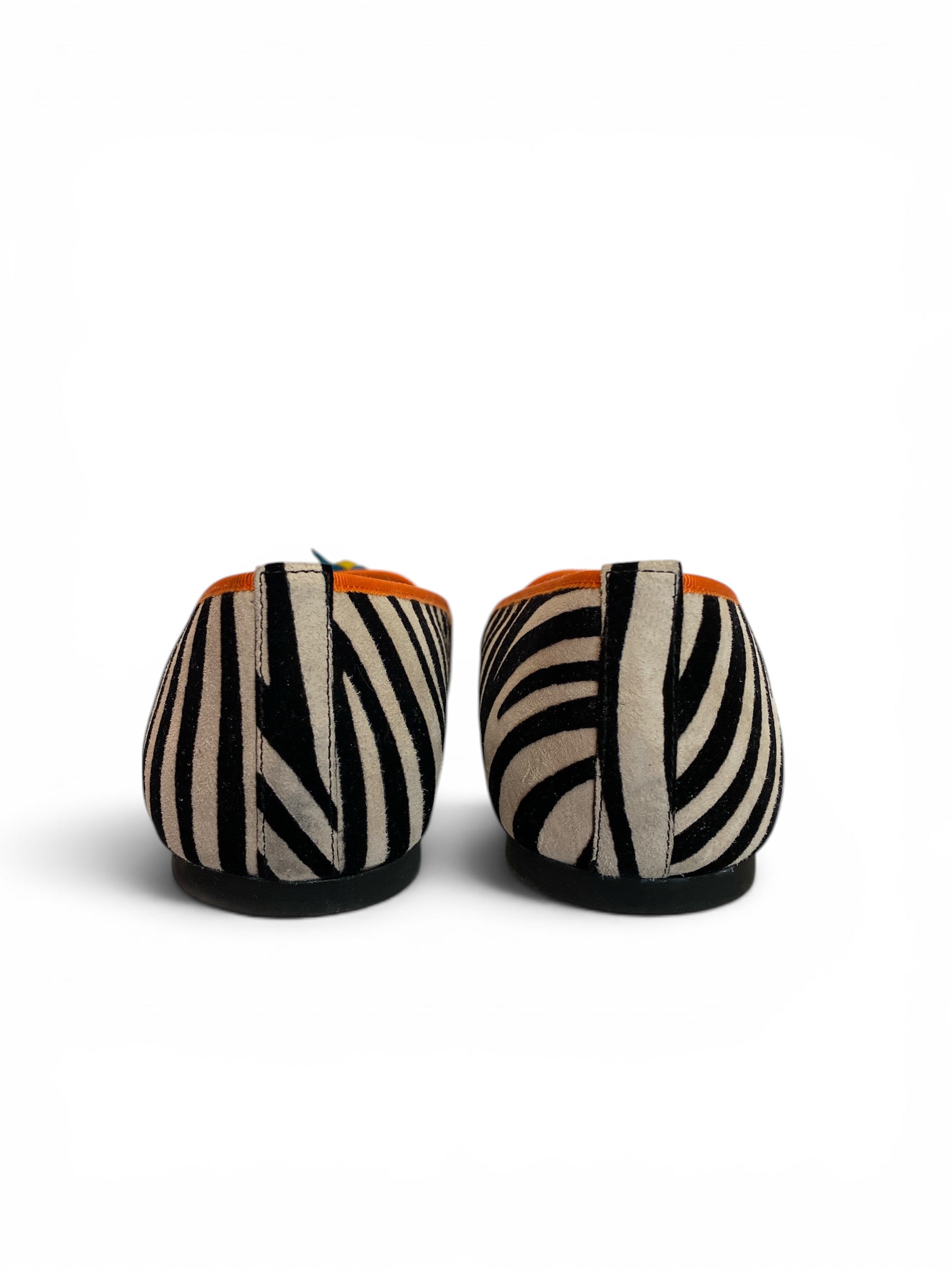 Pretty Ballerinas Ella Zebra Print Flats | Playful Statement – Size 39