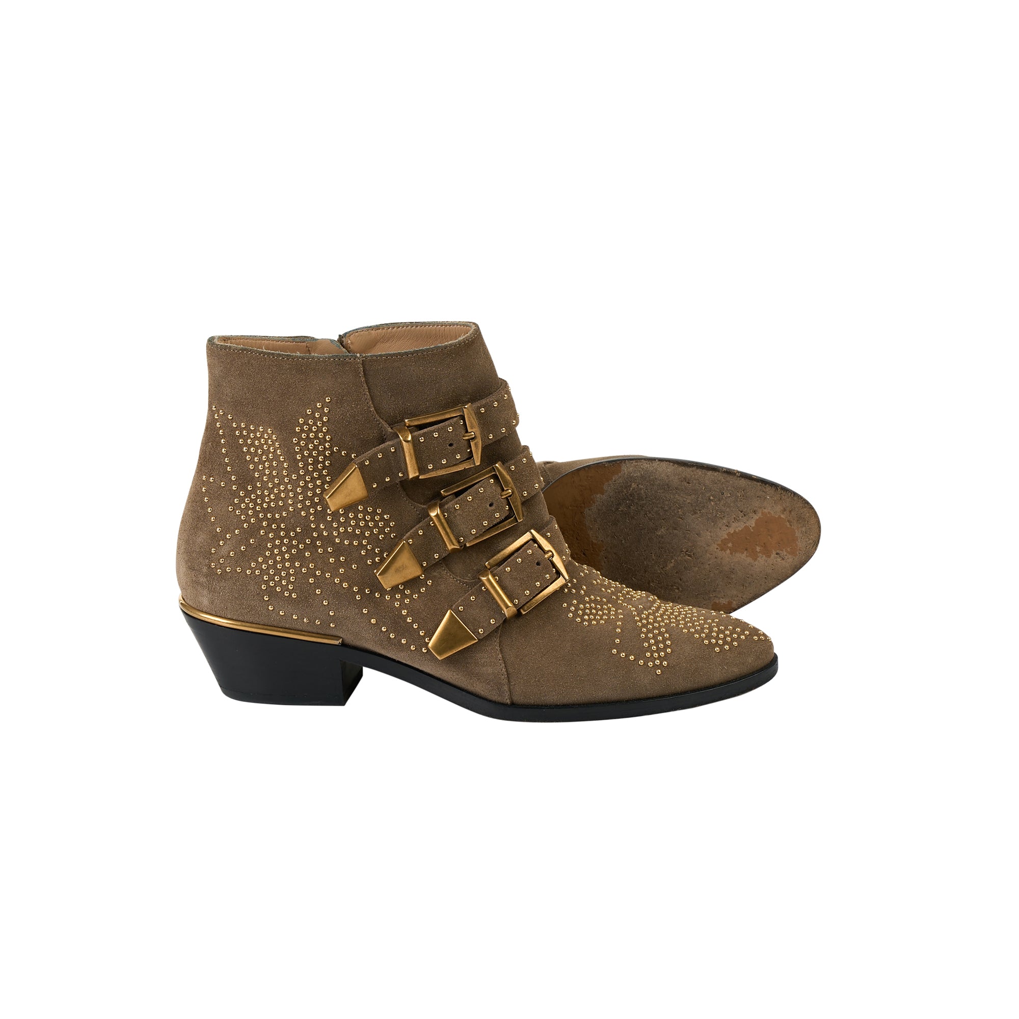 Chloe Brown Ankle Boots