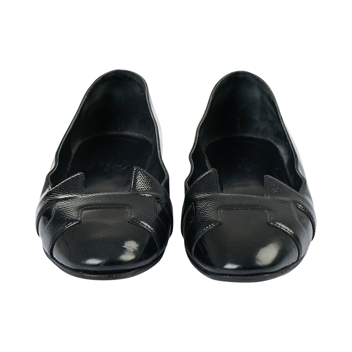 Hermes Black Flats