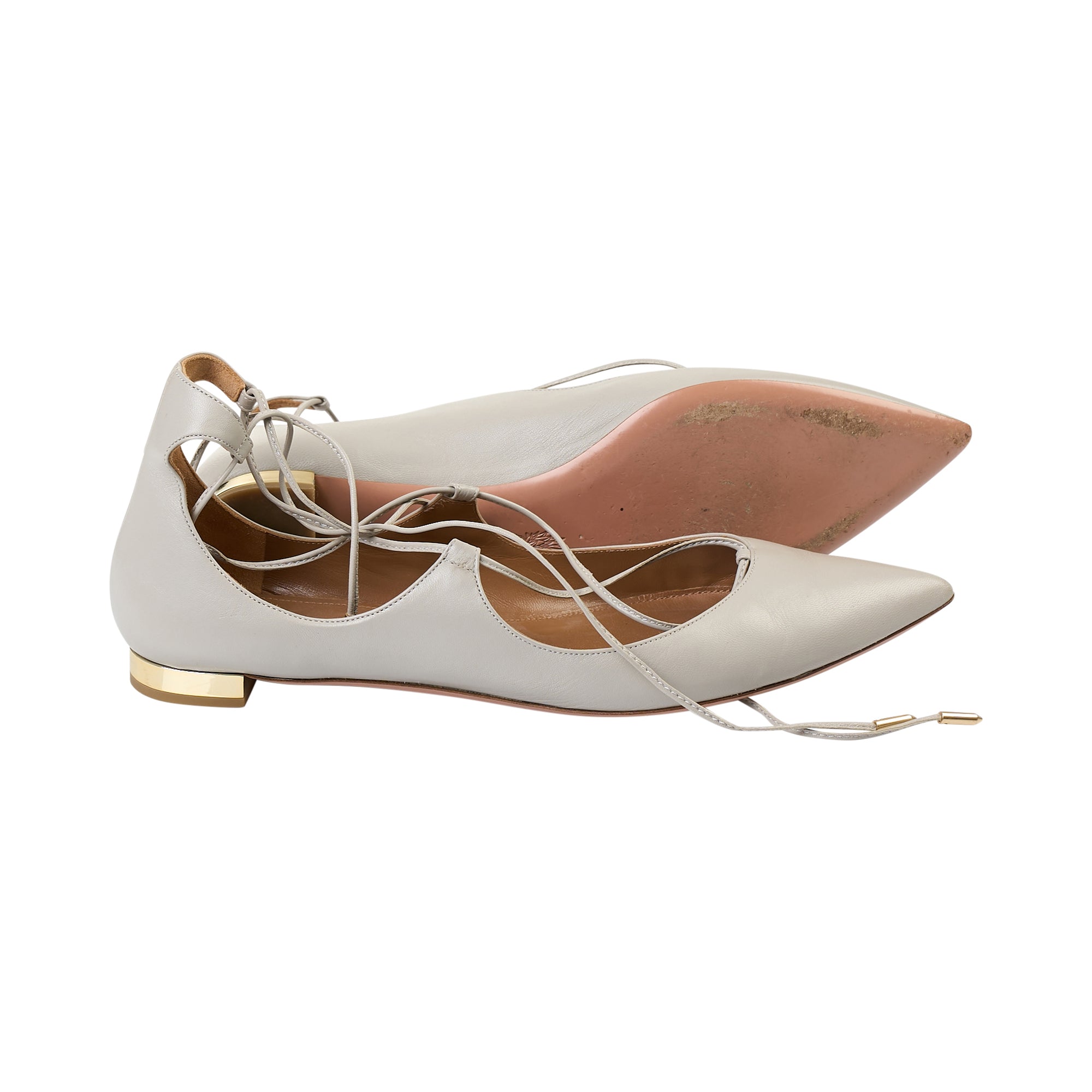 Aquazzura Beige Flats