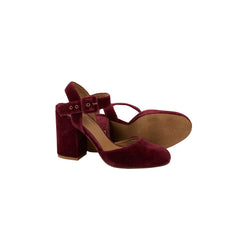 CASTAÑER Velvet Burgundy Heels