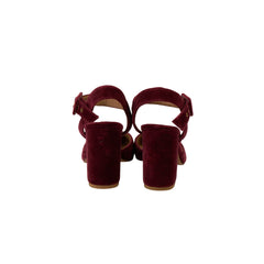 CASTAÑER Velvet Burgundy Heels