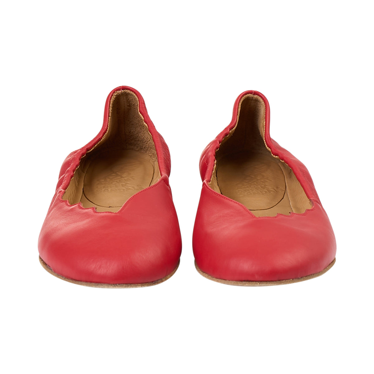 Ancient Greek Sandals Red Flats