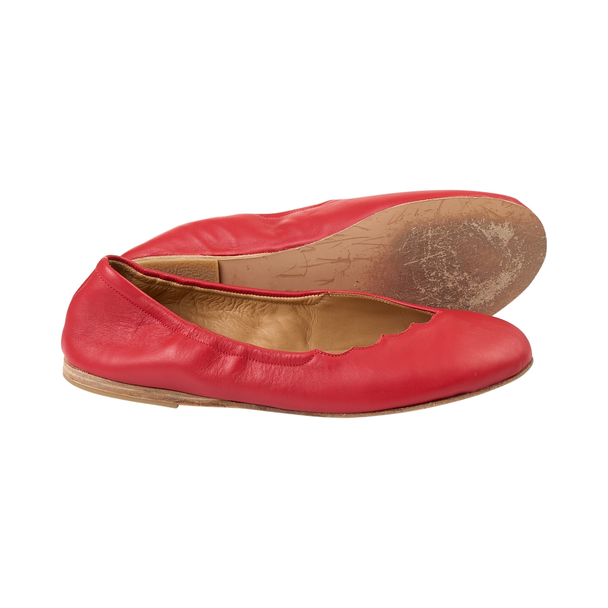 Ancient Greek Sandals Red Flats