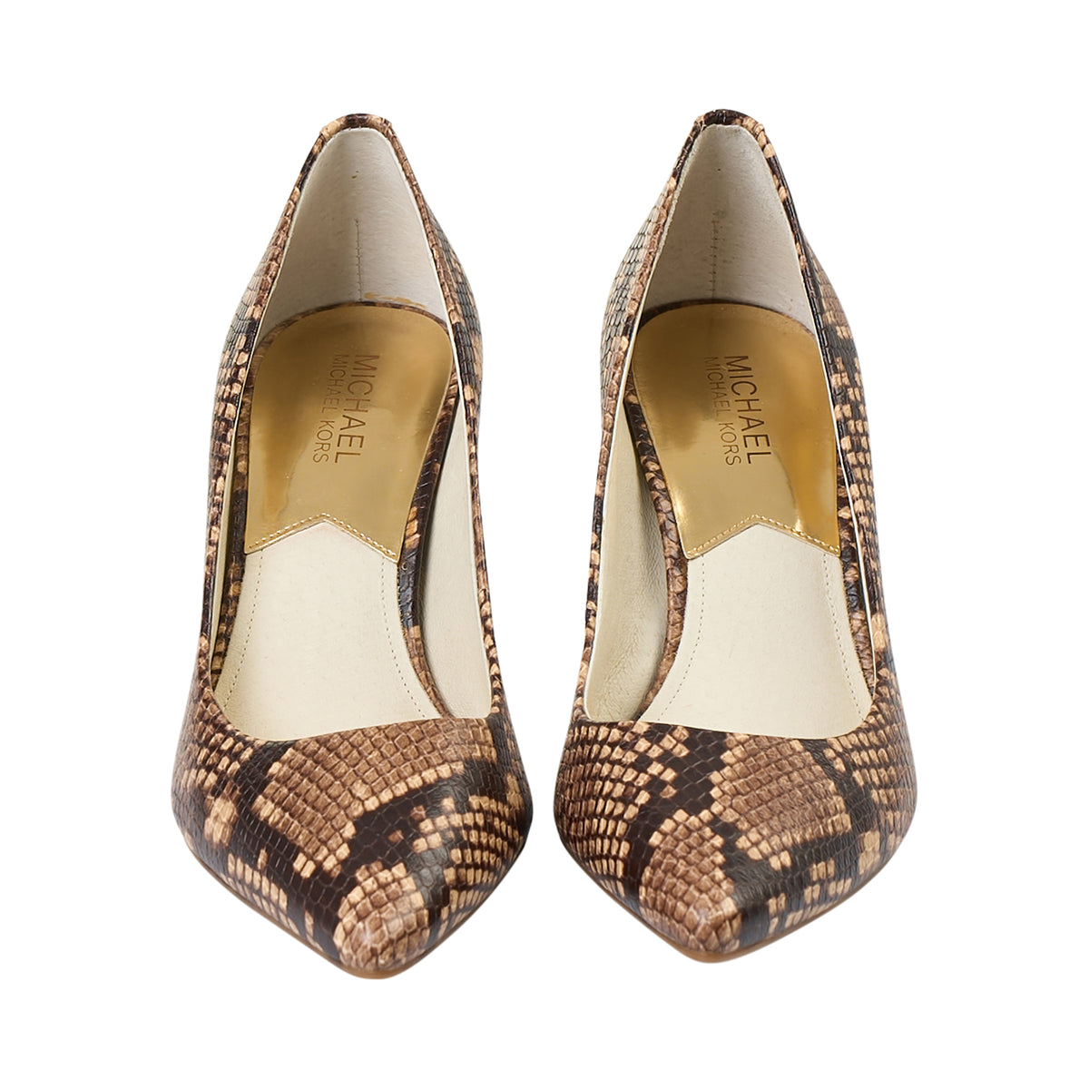 Tacones con estampado de serpiente de Michael Kors