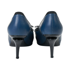 Chanel Blue Peep Toe Heels