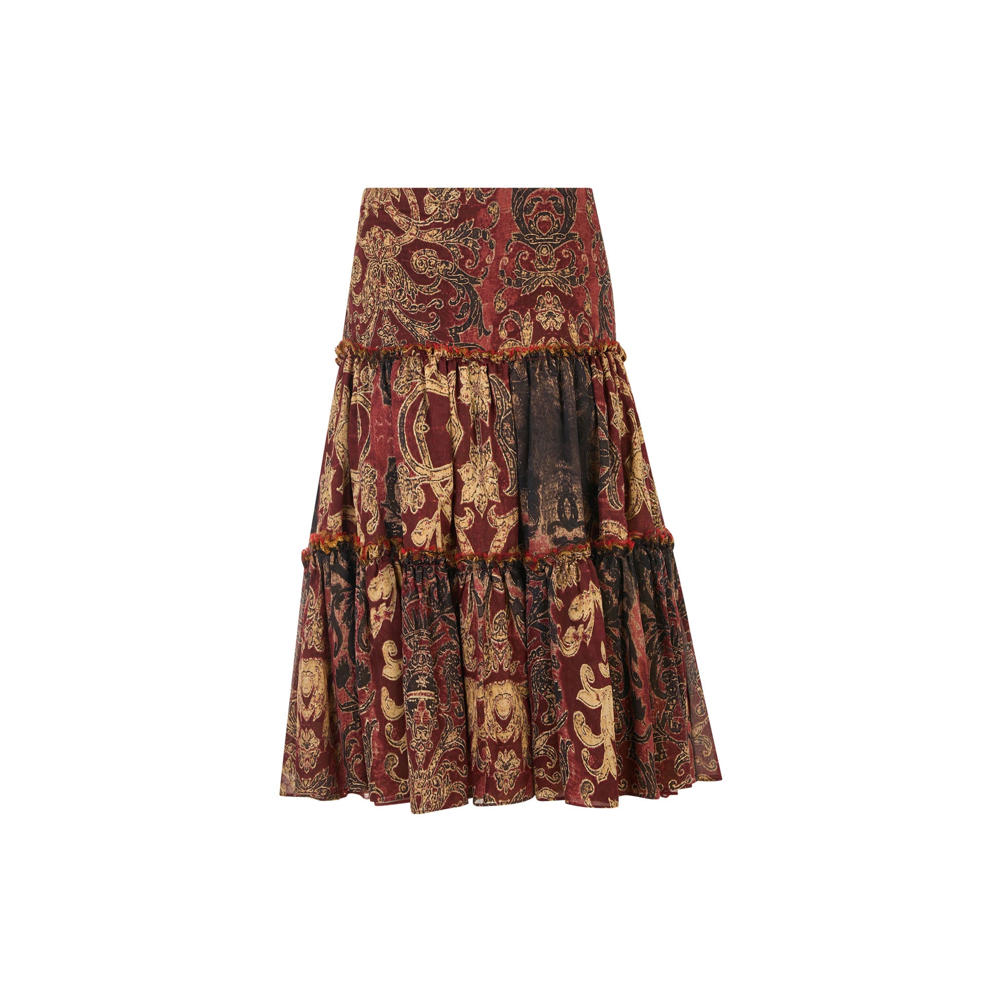 Roberto Cavalli Bordeaux Skirt