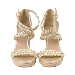 Tory Burch Gold Wedges