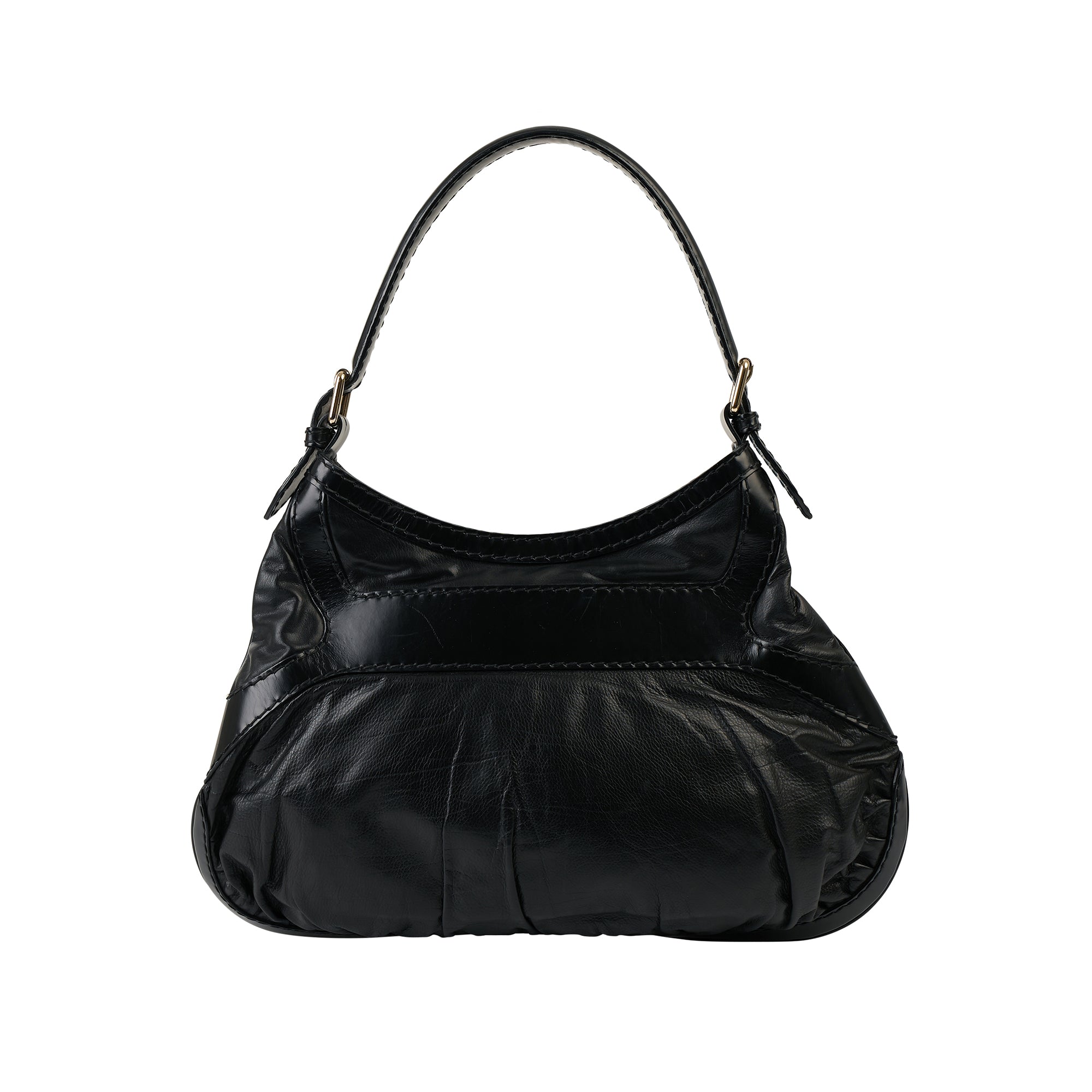 Bolso de mano Gucci negro con lazo