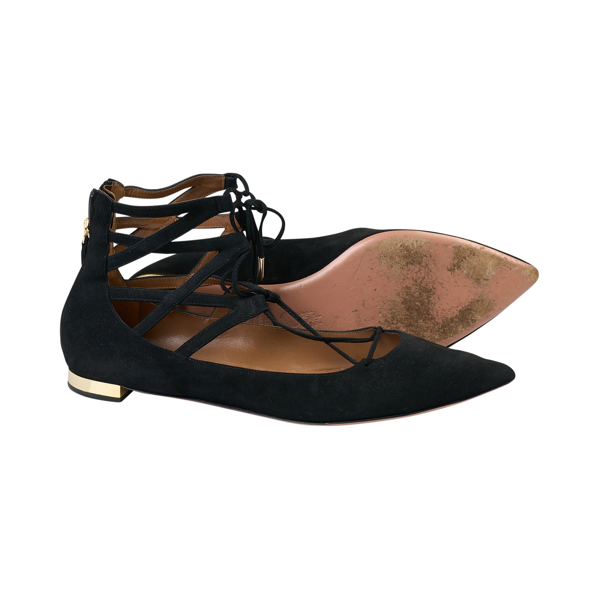 Aquazzura Black Flats