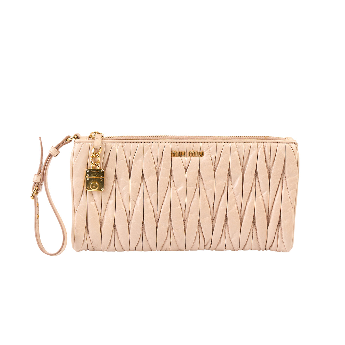 Miu Miu light pink clutch