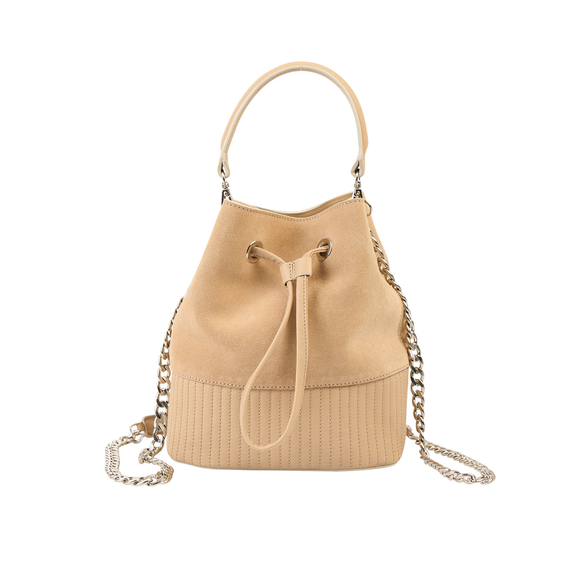 Τσάντα Elena Karavassili Beige Bucket