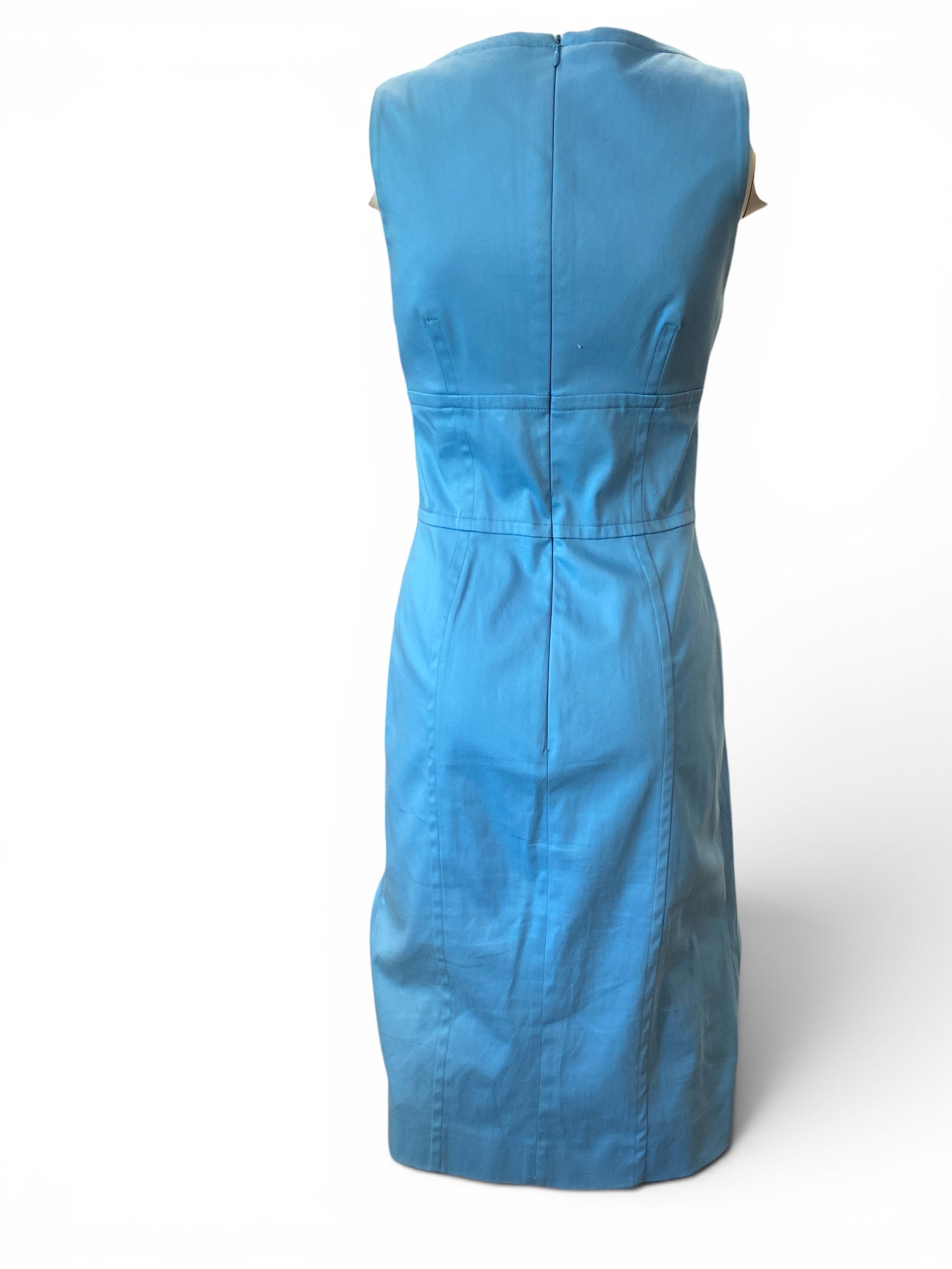 Valentino Garavani Light Blue Sleeveless Tie-Front Dress - Size 40