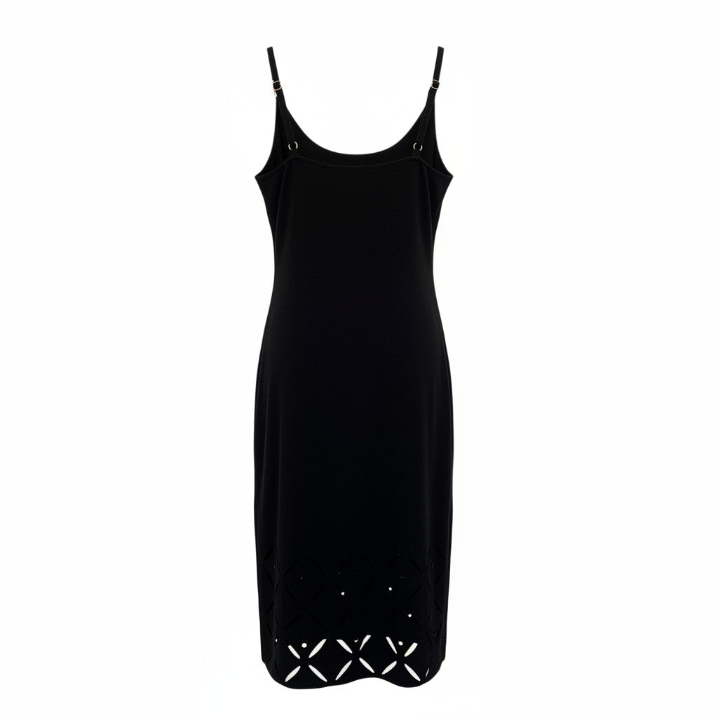 Versace Black Midi Dress Medusa Detail - Size 50