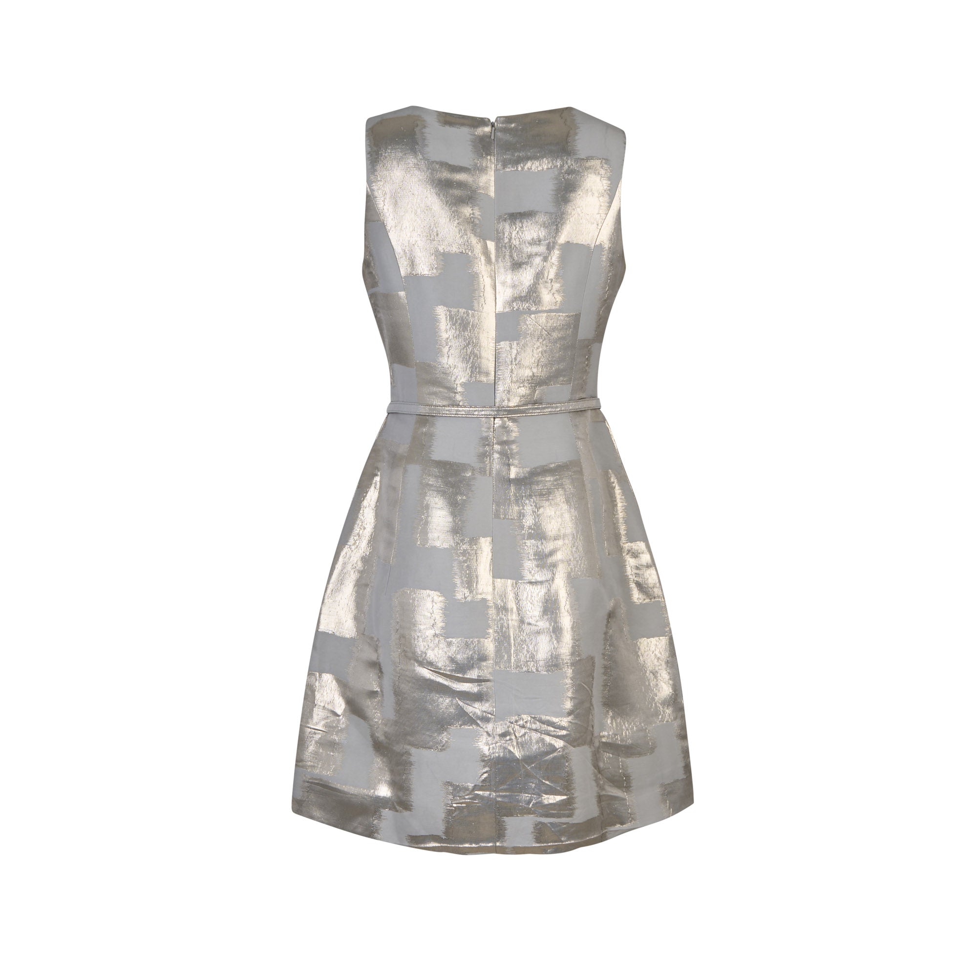 Oscar De La Renta Silver Dress