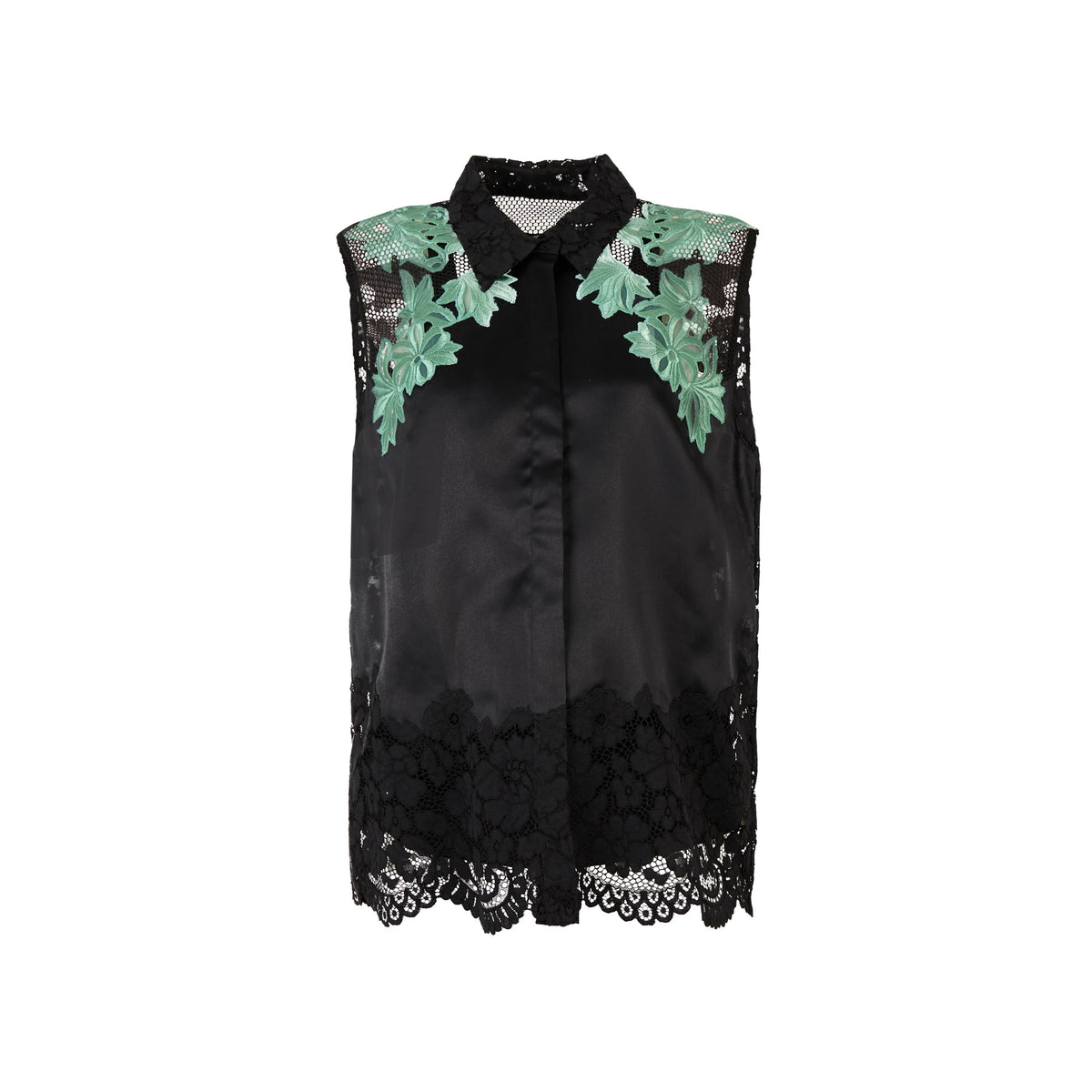 Blusa de encaje negra de Phillip Lim