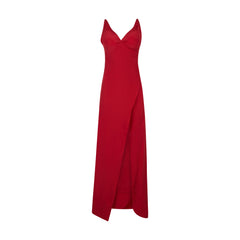 Vassia Kostara Red Tailor-Made Long Dress