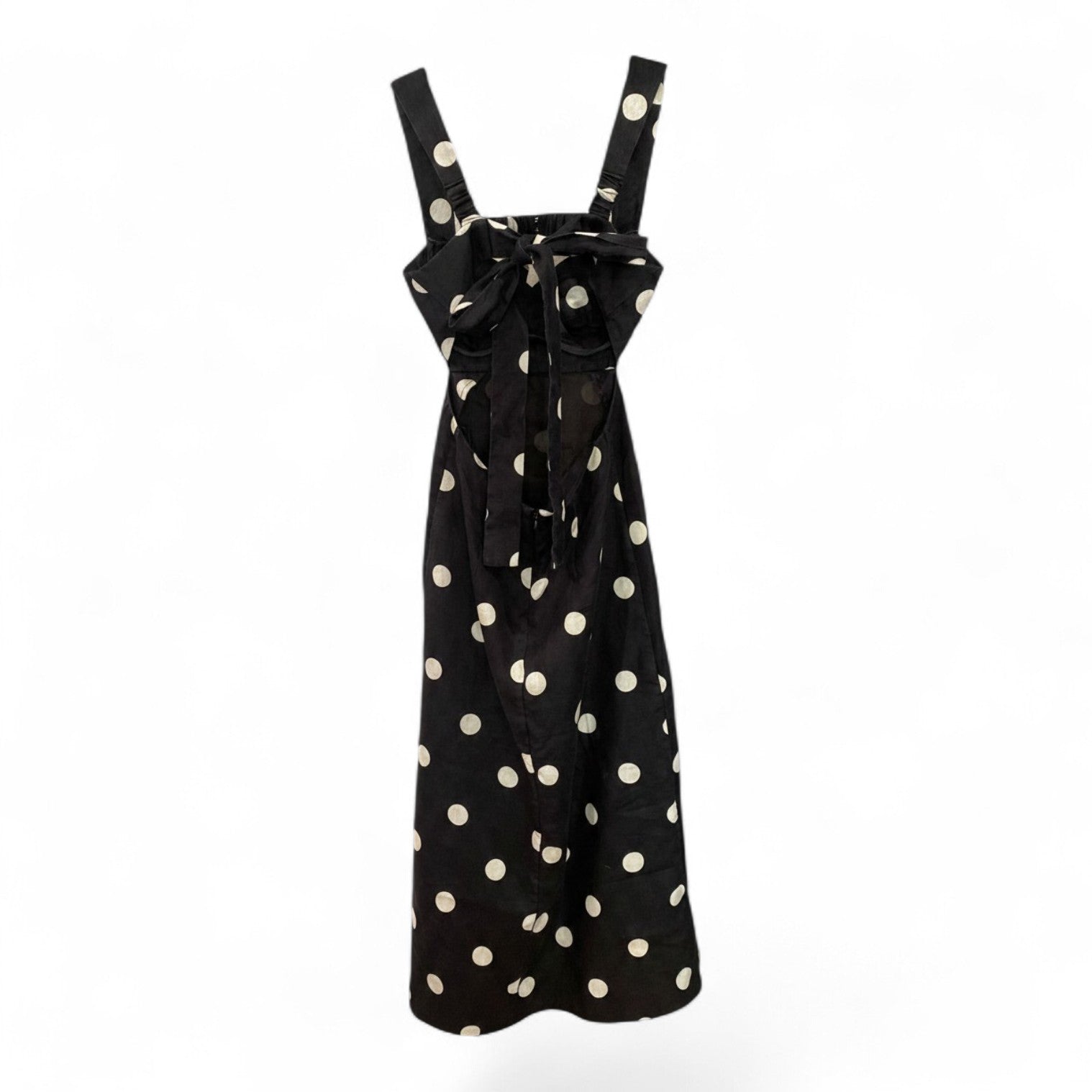 Zimmermann Polka Dot Midi Dress – Black & Ivory